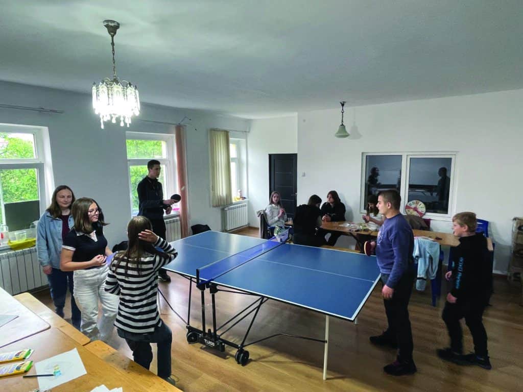 Whatever’s happening outside these walls, the Touch a Life ministry in Mukachevo offers a few hours of fun and normalcy to kids at the feeding center.