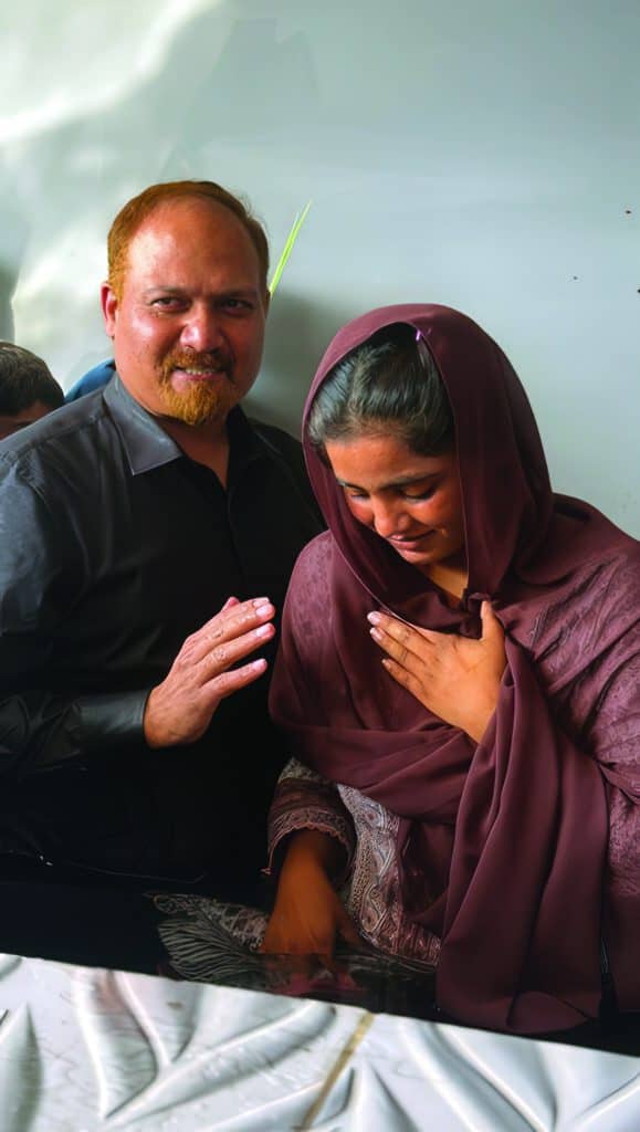 A new believer baptized on Palm Sunday