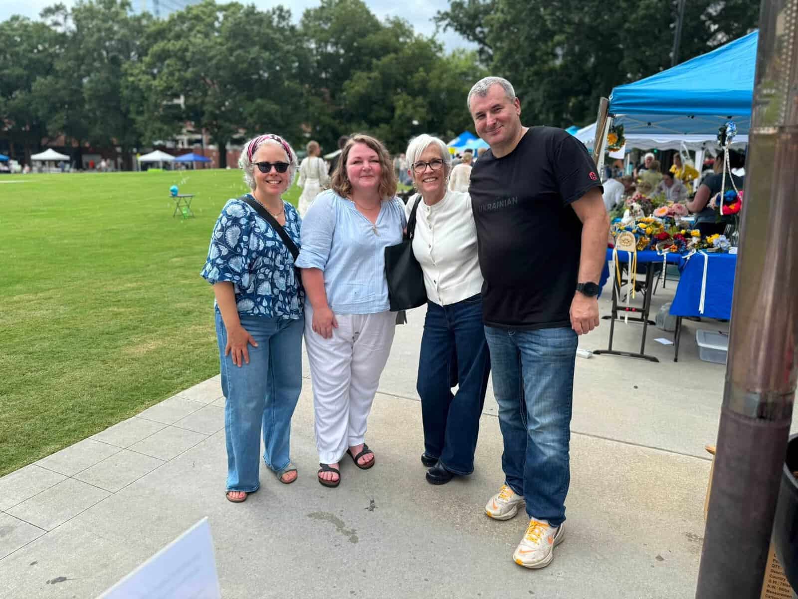 Volunteers at the Raleigh Ukrainian Independence Day Festival.
